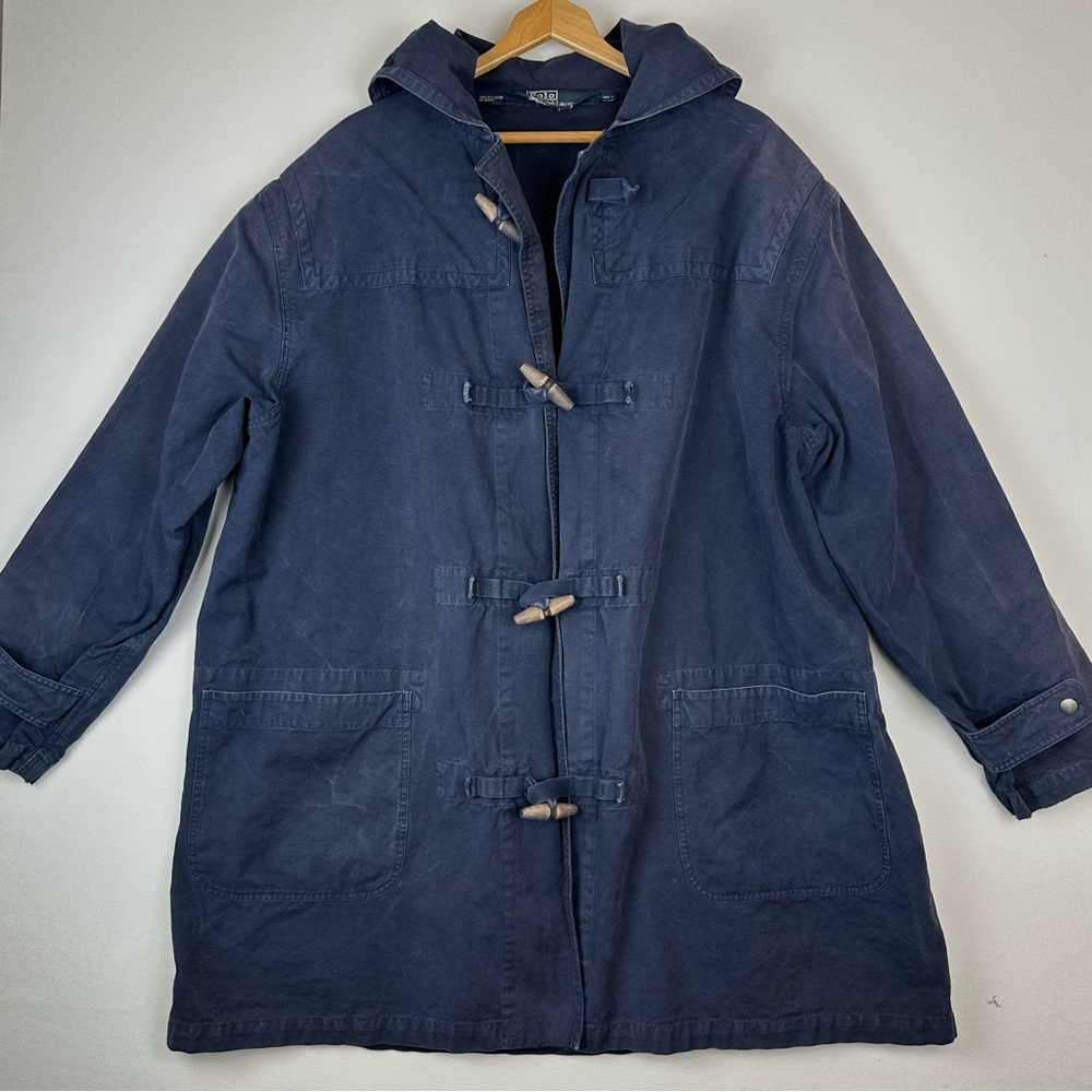 Vintage Polo Ralph Lauren Toggled Fisherman Hooded Jacket